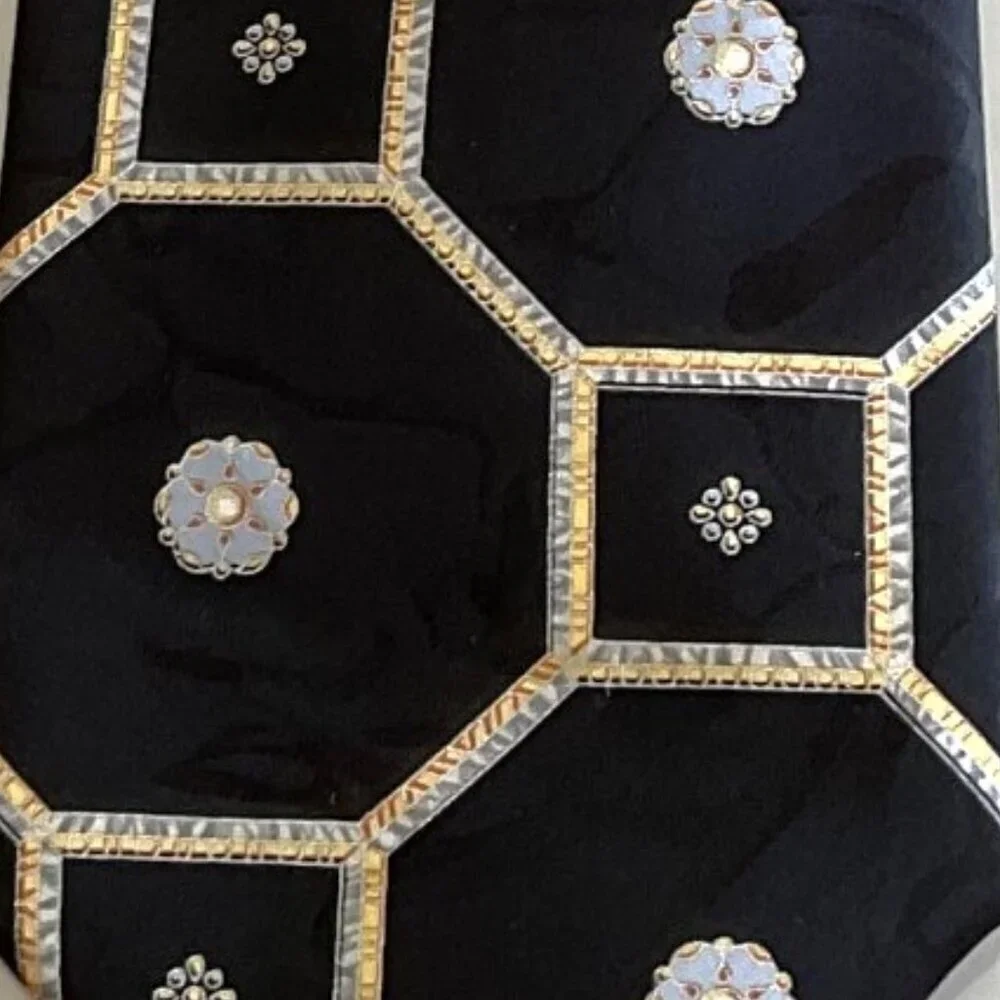 VINTAGE Brioni Silk Necktie Neiman Marcus Hexagon Medallion Geometric Italy Box